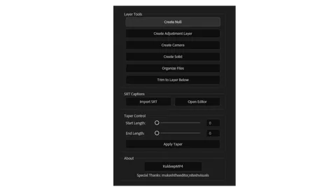 AllRounder Toolkit Panel Screenshot