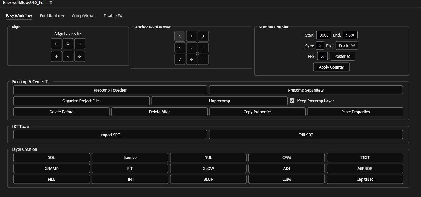 Easy Workflow Panel Preview
