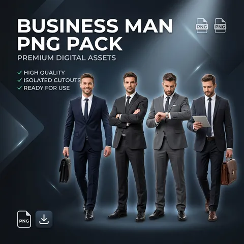 Business Man PNG Pack Preview