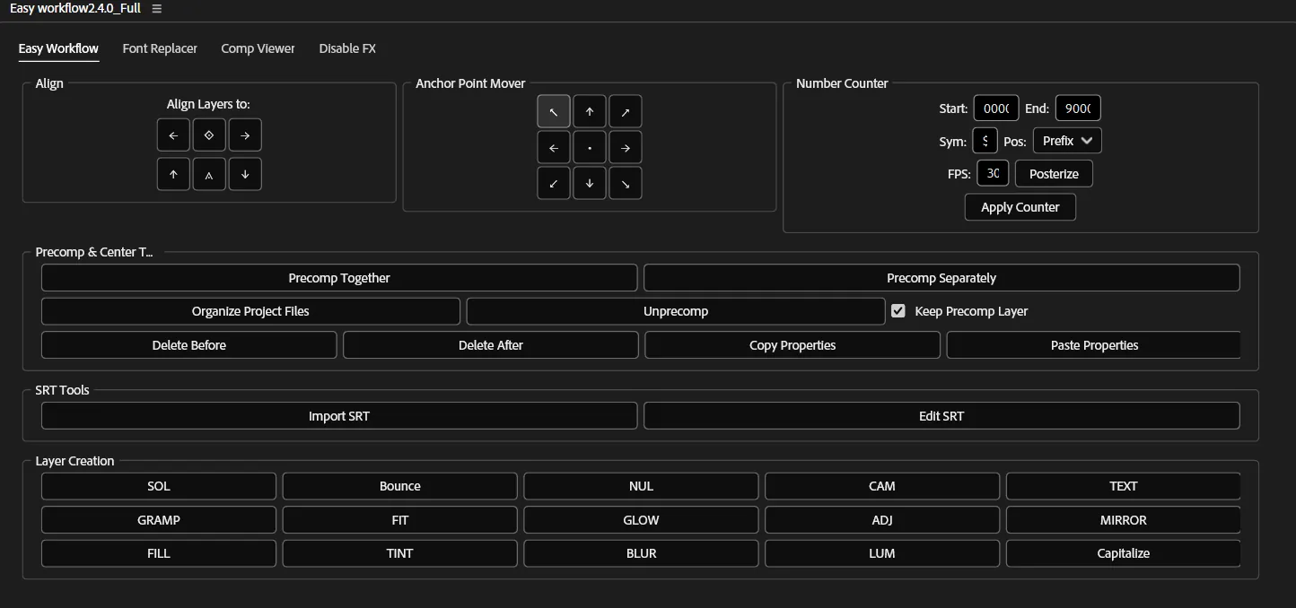 Easy Workflow Panel Preview
