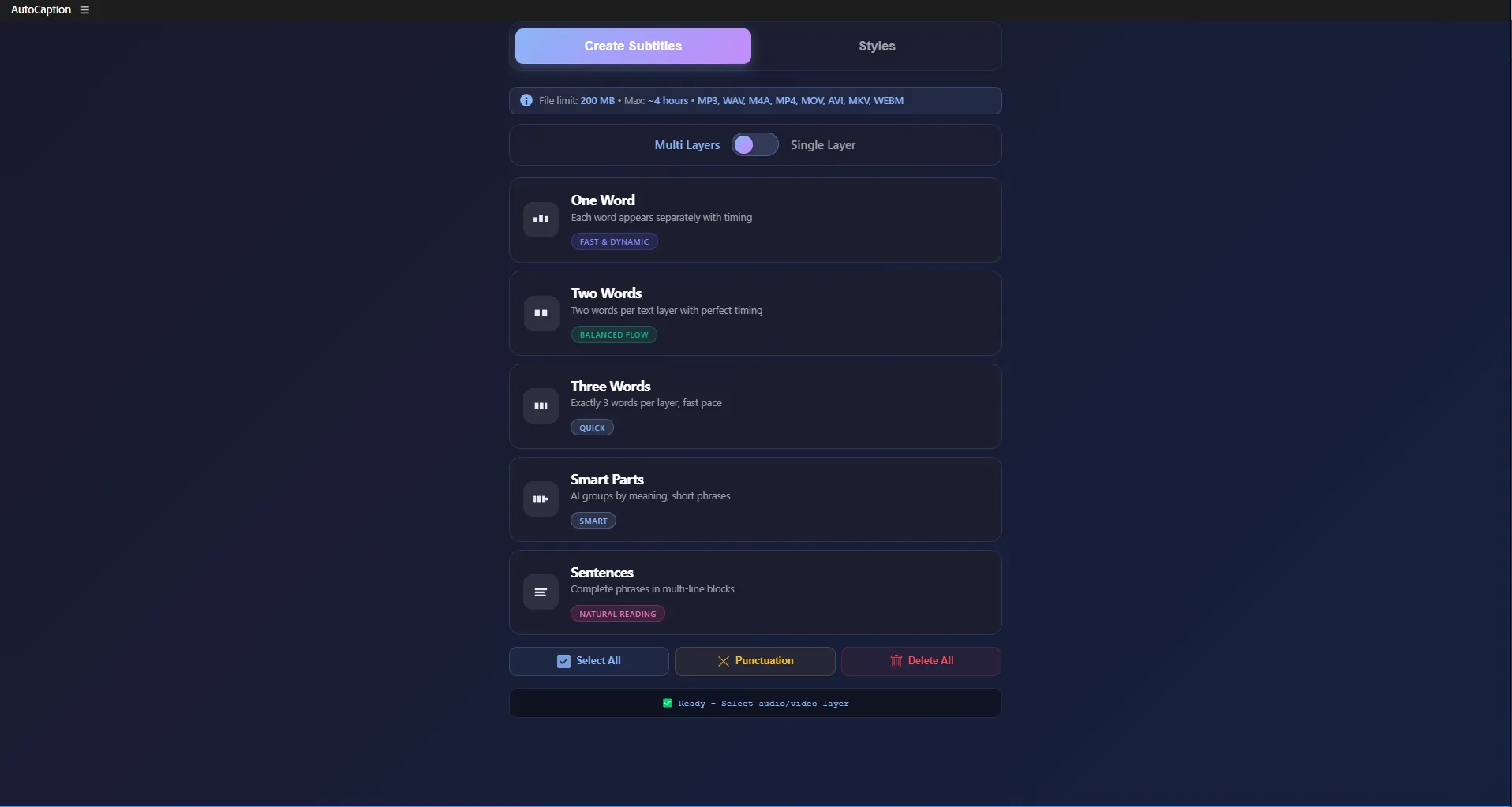Auto Caption Styles Pack Preview
