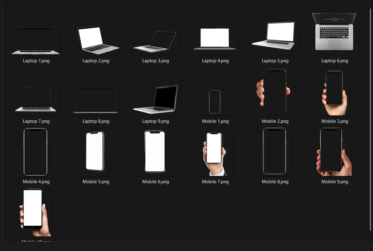 Mobile & Laptop PNG preview